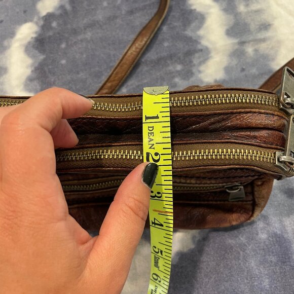 Liebeskind Berlin Genuine Leather Crossbody Purse - Brown Leather - Picture 8 of 8